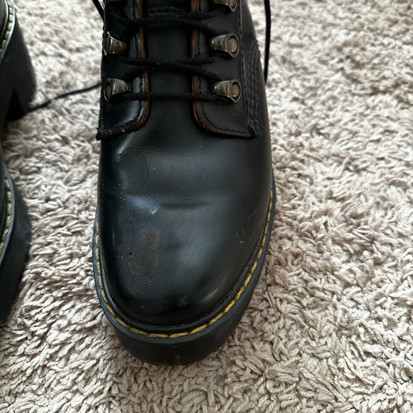 Dr.Martens Jadon Black patent Platform Boots Women Size US 8 - Picture 4 of 5
